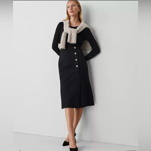 NWT Ann Taylor Button Wrap A-Line Skirt Size 4